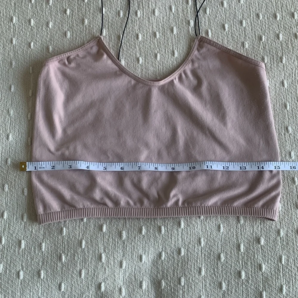 Free People Light‎ Pink Cropped Tank Top XL